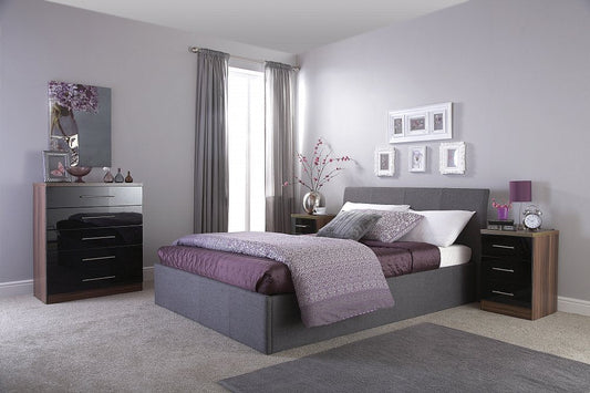 Ascot Fabric Ottoman Bed - Available In 3 Sizes